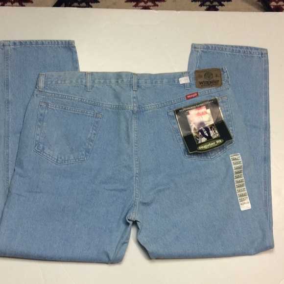 New Mens Wrangler Regular Fit Jeans Sz 42X30 - Picture 4 of 6